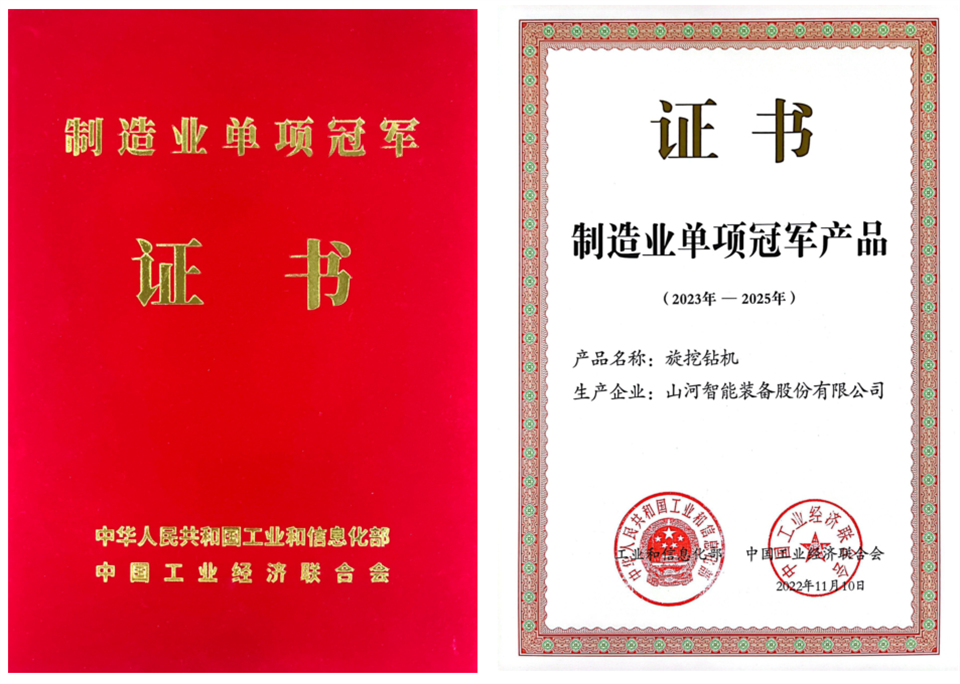 两项单冠，行业唯一！三亿·体育-三亿（中国）一站式服务官方网站
智能两款桩工产品同获制造业单项冠军