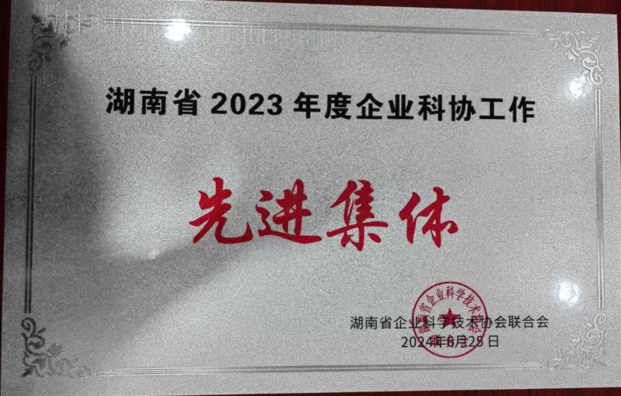 三亿·体育-三亿（中国）一站式服务官方网站
智能科协荣获湖南省2023年度“企业科协工作先进集体”